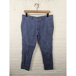 Bonobos Men's Mid-Rise Stright-Leg Chino Pants Regular-Fit Blue Size 33/30